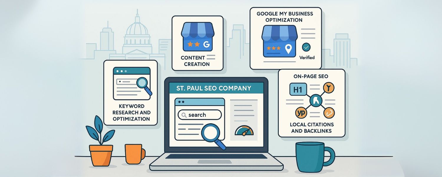 St. Paul SEO company strategies, SEO tactics St. Paul, local SEO St. Paul, St. Paul SEO services, on-page SEO St. Paul, keyword strategy St. Paul, St. Paul link building, SEO content strategy St. Paul