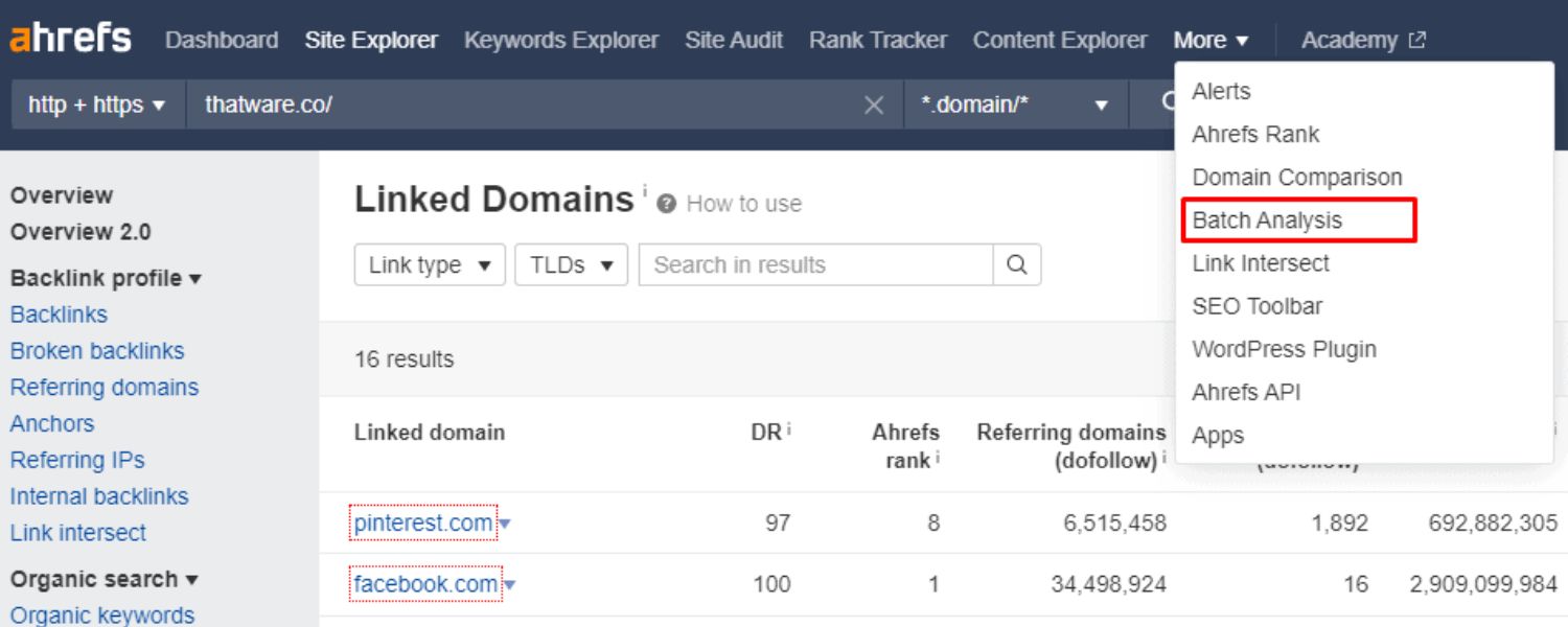 Diversity of Linking Domains