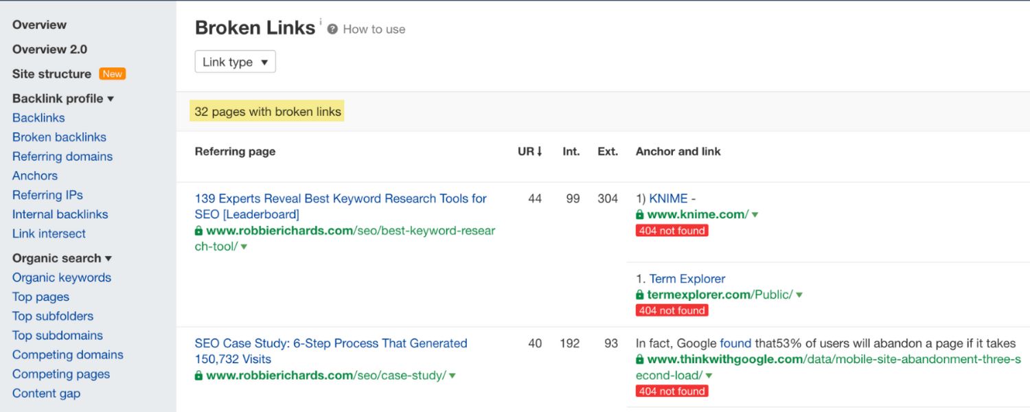 Fix Broken Links (Broken Link Building)