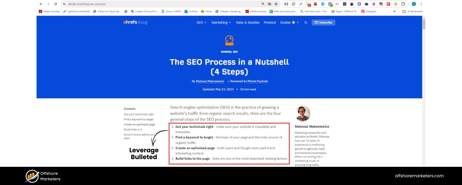 Leverage Bulleted or Numbered Lists 