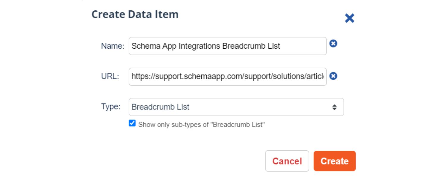 Breadcrumbs Schema