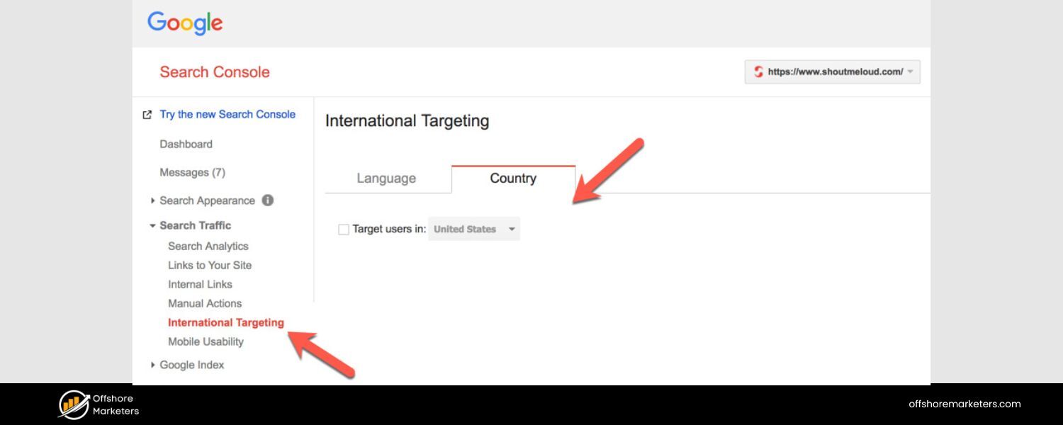 Geo-targeting in Search Console