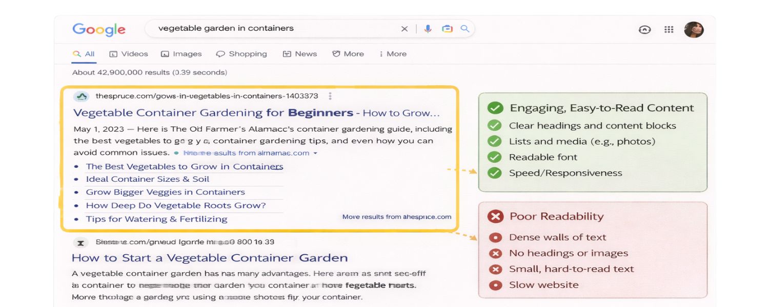 Provide a Great User Experience (Readability & Engagement)