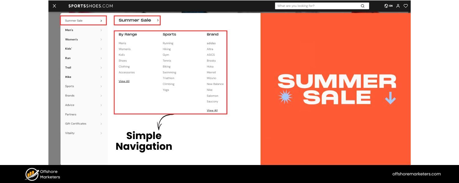Ensure a Mobile-Friendly Simple Navigation
