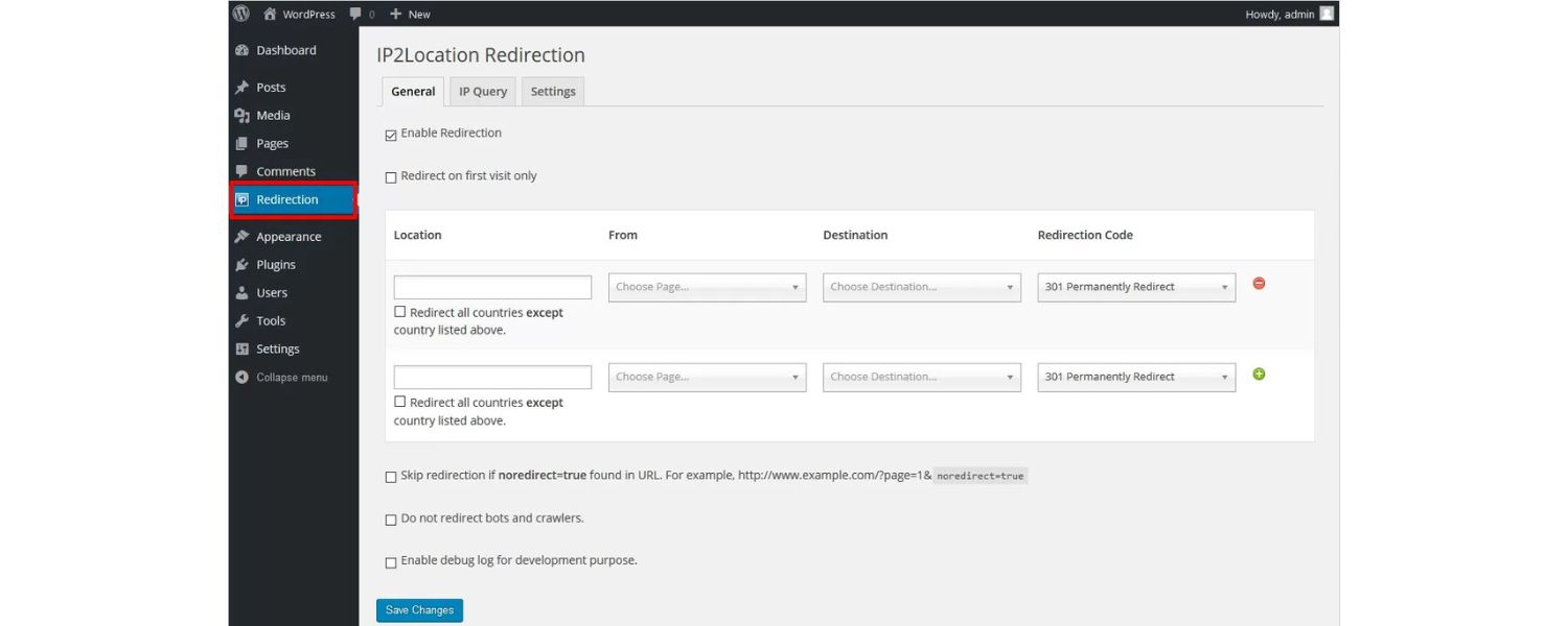 Avoid IP or automatic redirects based on location