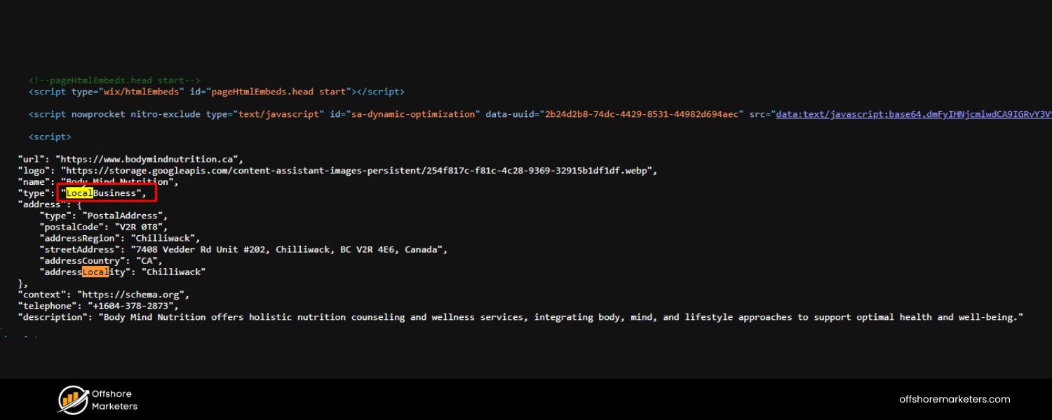 Local Business Schema
