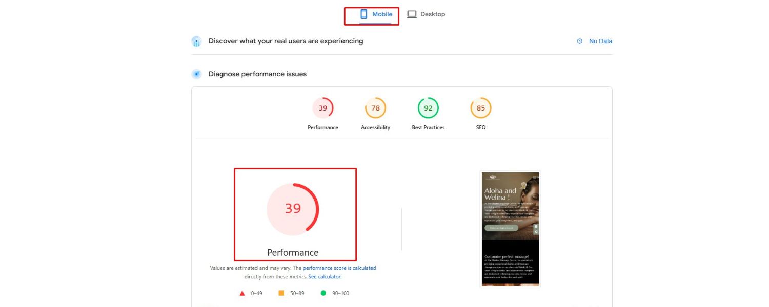Not Mobile-Friendly (Poor Mobile Optimization)