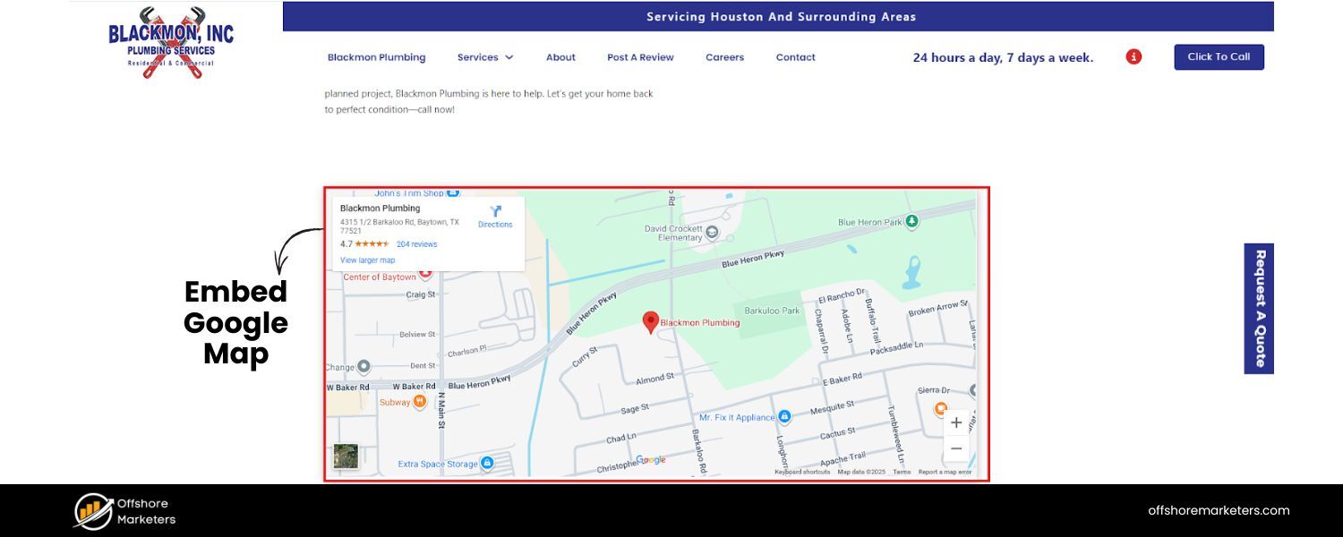 Embed a Google Map and Clear Directions
