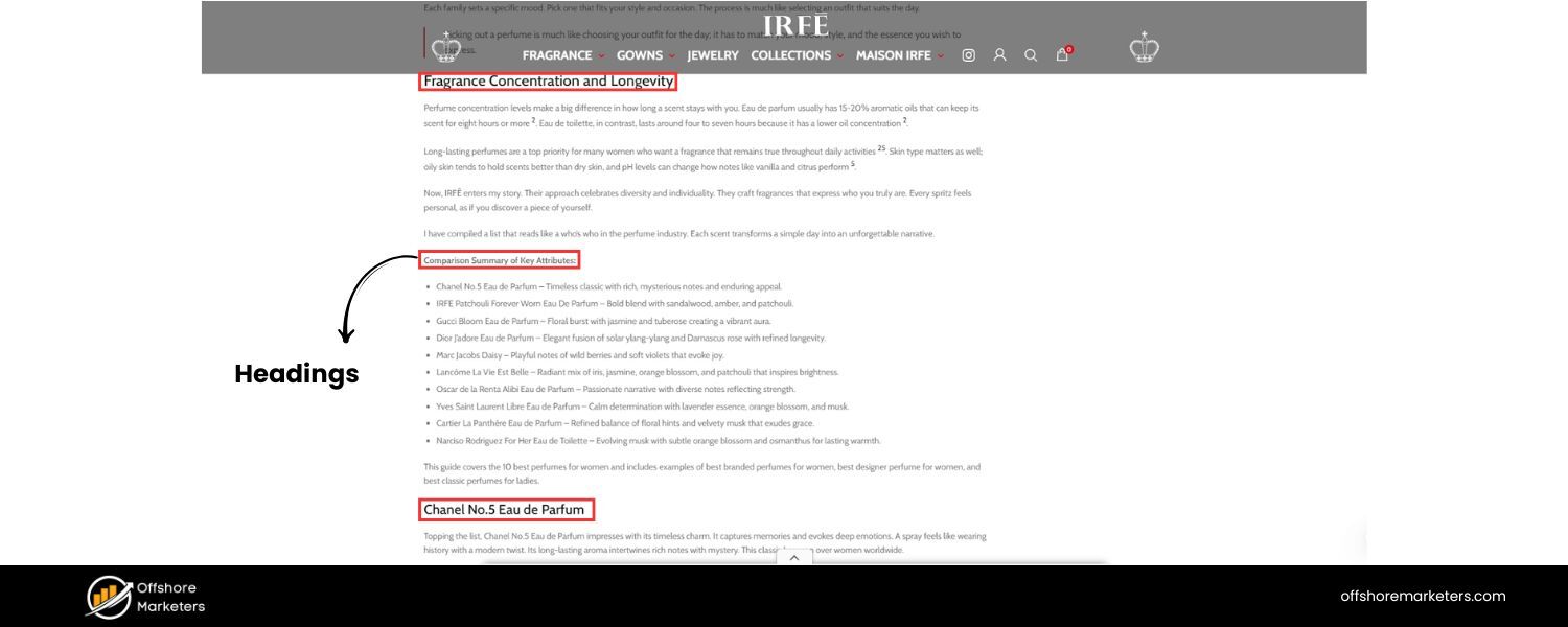 Headings (H1, H2, H3)