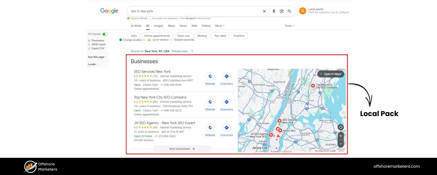 Local Pack (Map Pack)