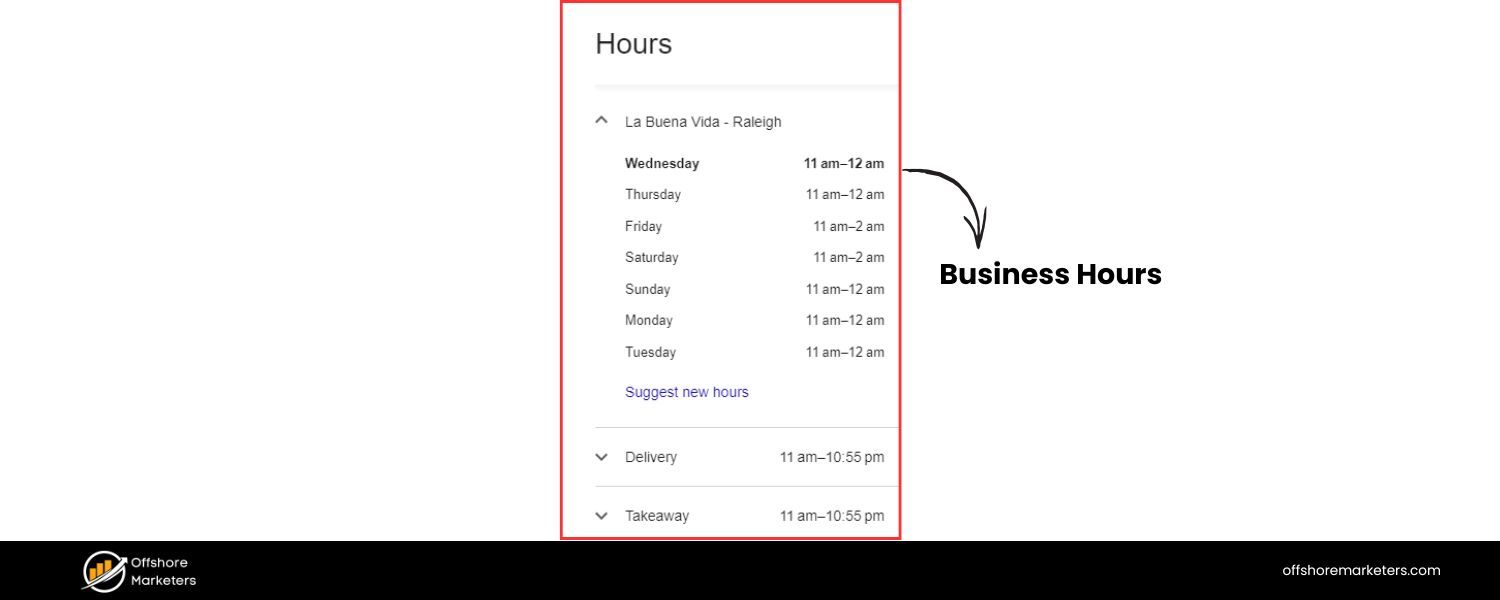 Business Hours and Info