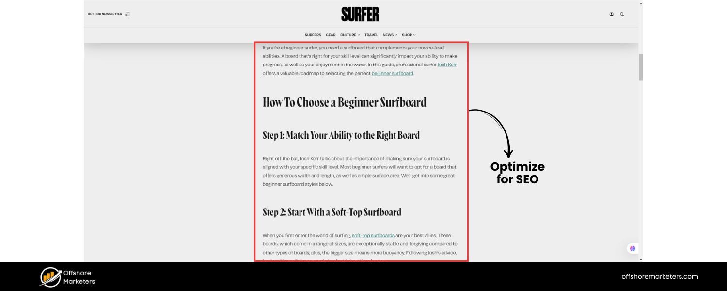 Optimize for SEO and Readability