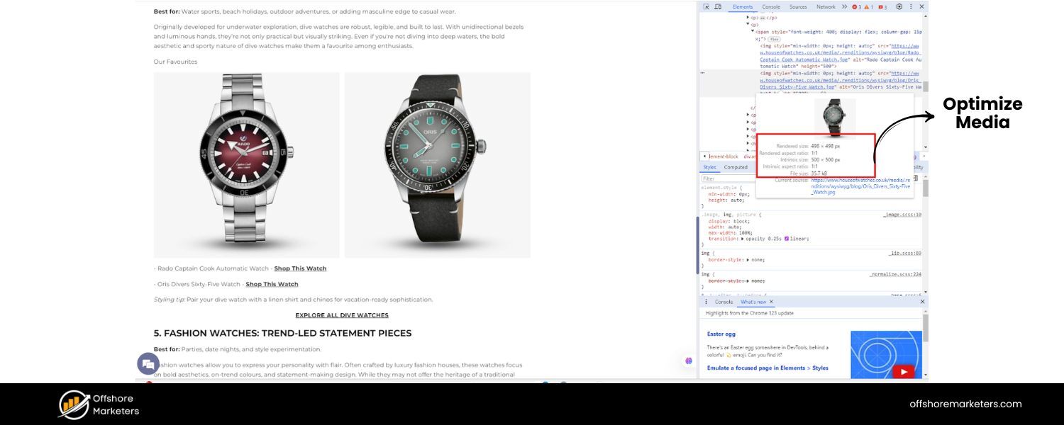 Optimize Images and Media