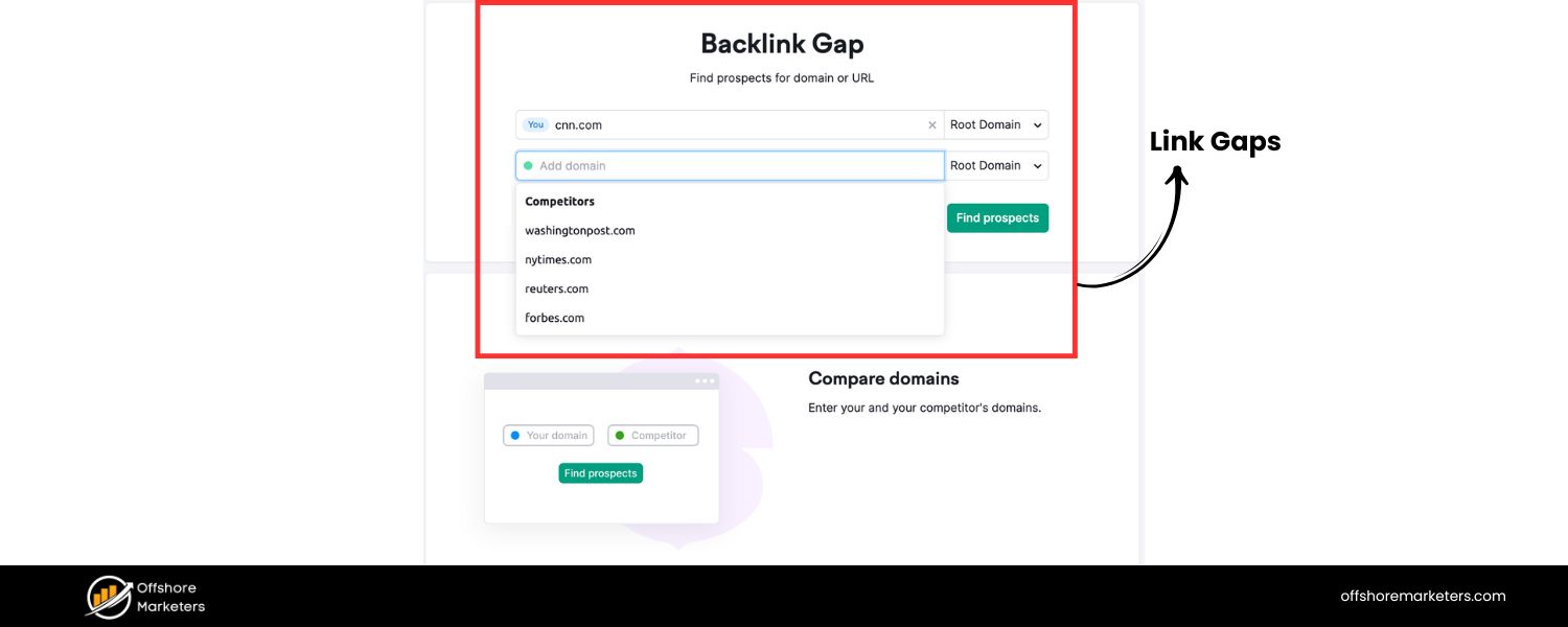 Investigate Backlinks and Link Gaps
