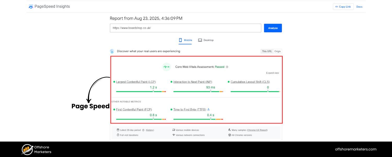 Prioritize Page Speed and Mobile Experience
