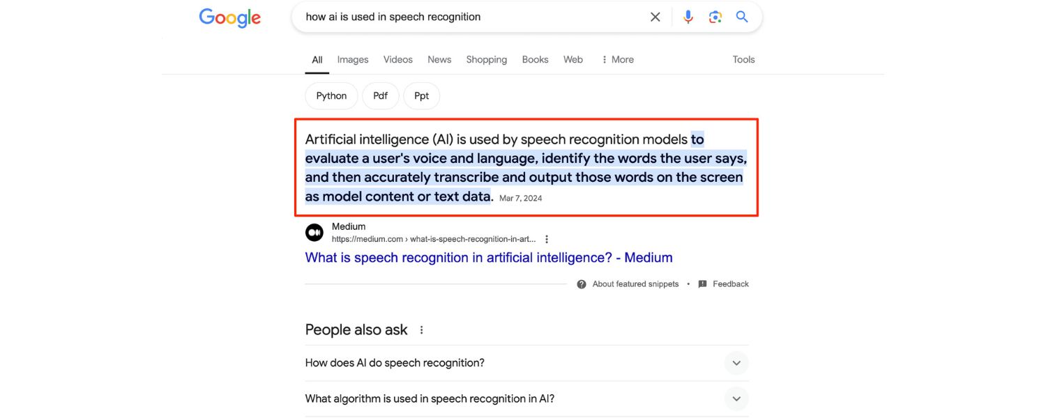 Featured Snippets & Structured Data