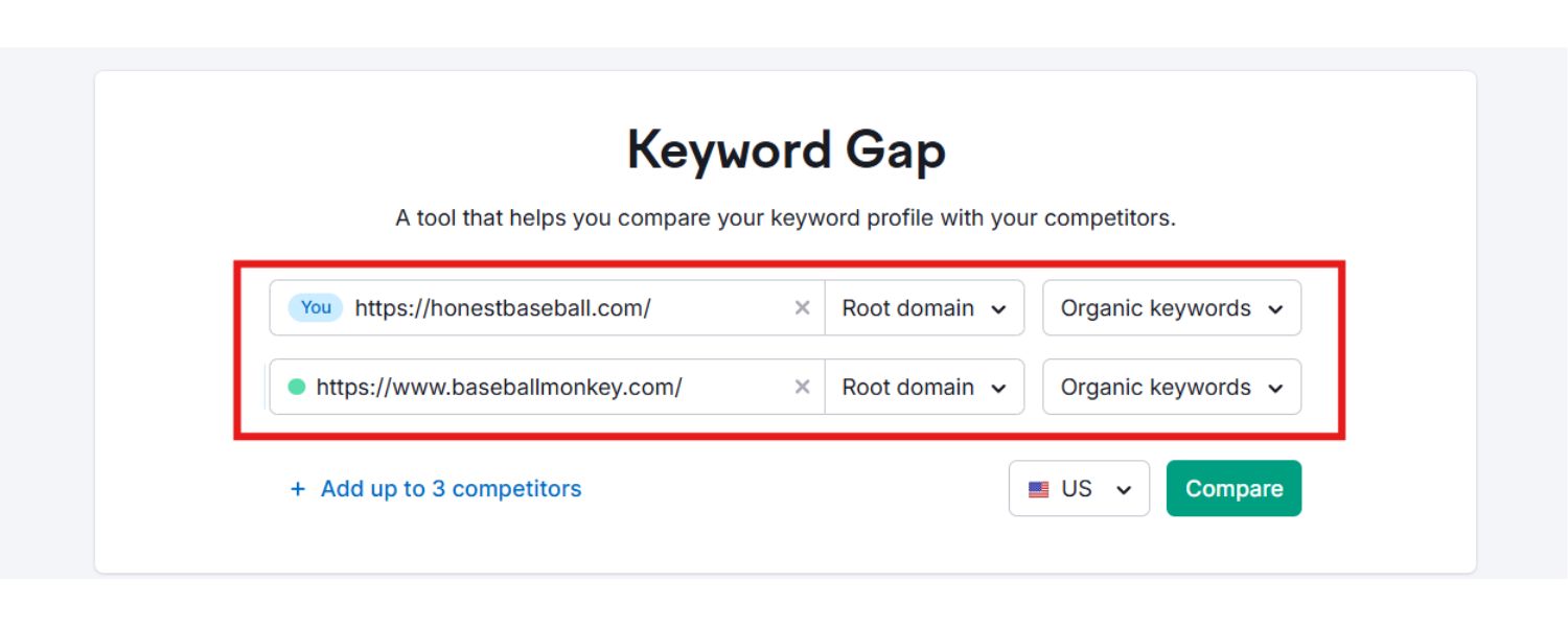 Compare to Competitors Again