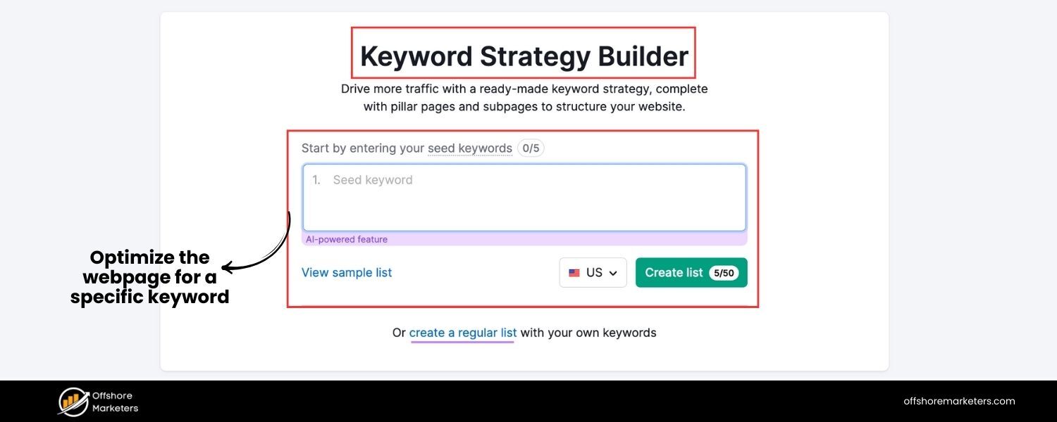 How would you optimize a webpage for a specific keyword