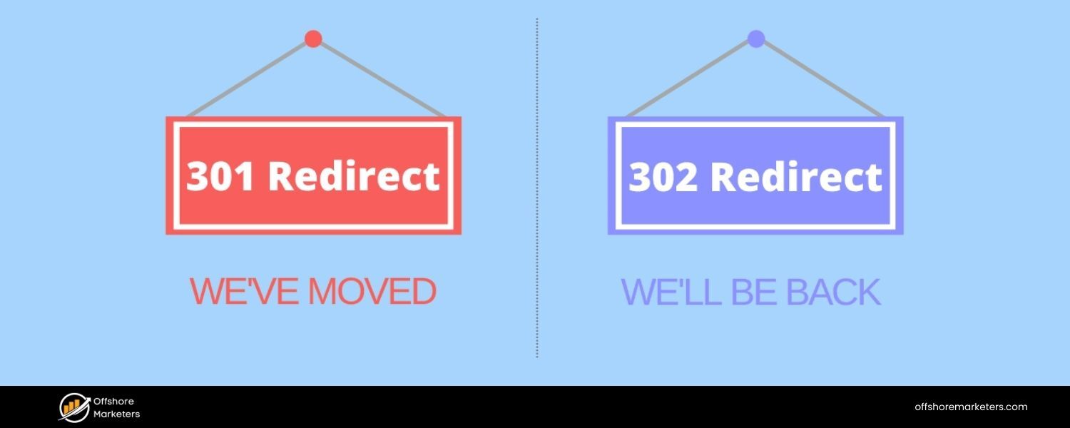 What’s the difference between a 301 and a 302 redirect, and when would you use each