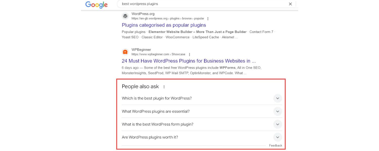 Autocomplete and People Also Ask