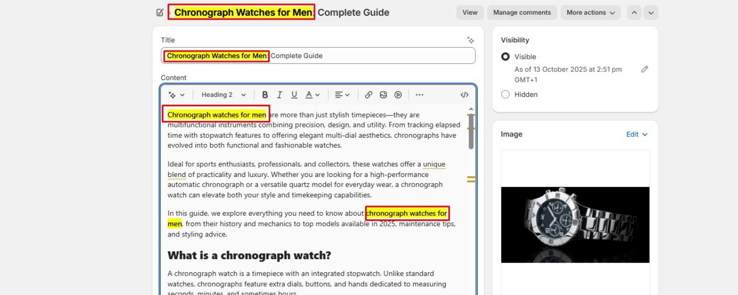 Use the Primary Phrase in Key On-Page Elements