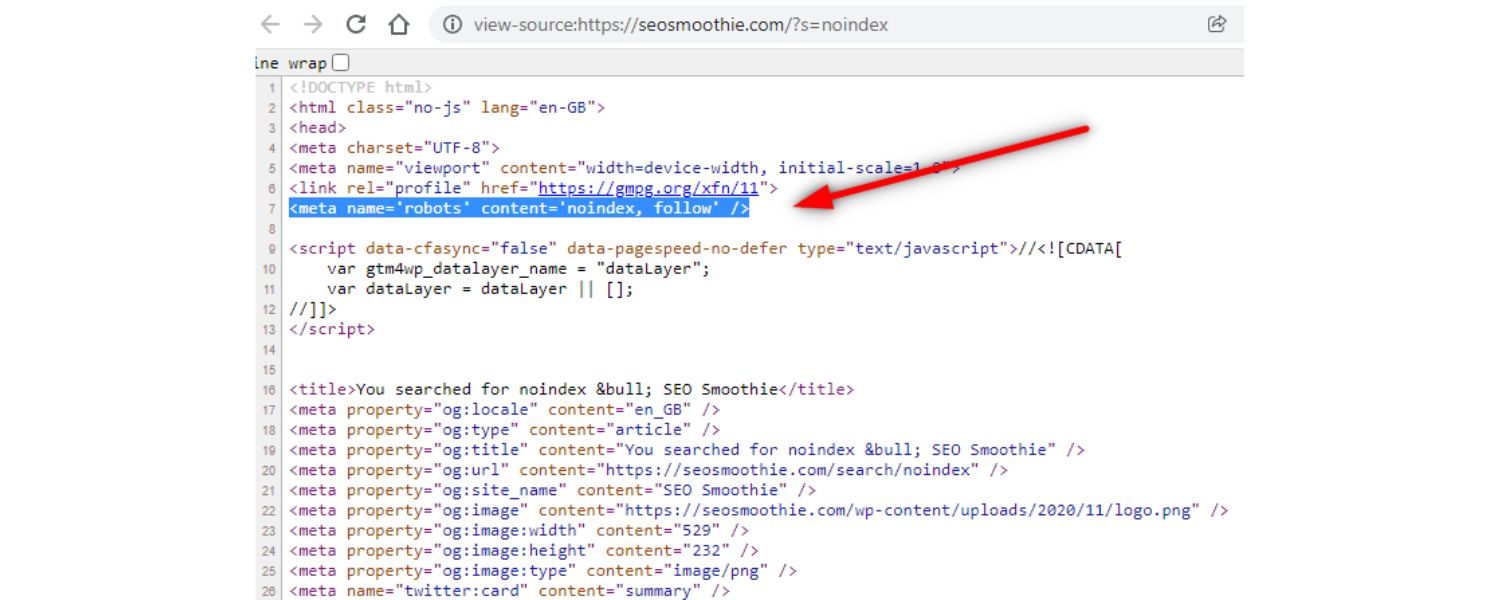 Add “noindex” Meta Tags for Certain Pages