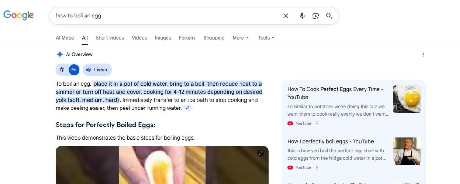 Fast, Direct Answers (Reduction of Clicks)