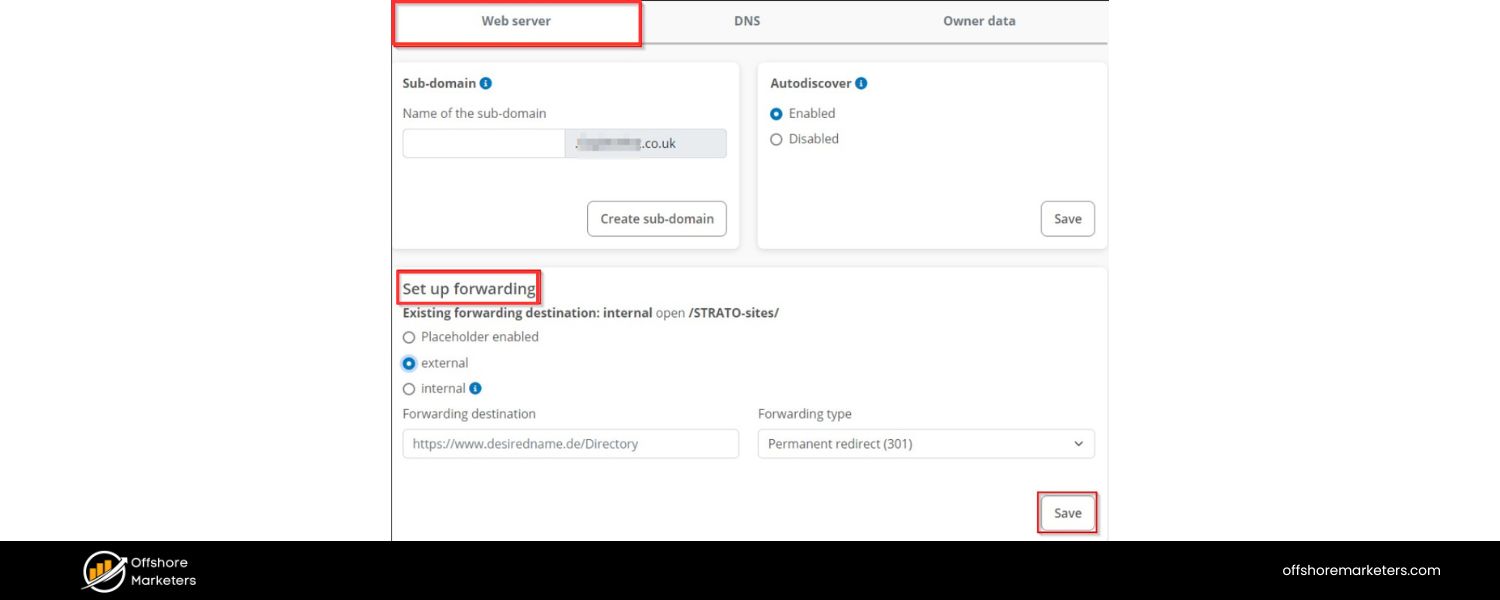 Use DNS/Registrar Forwarding (for Entire Domain moves)