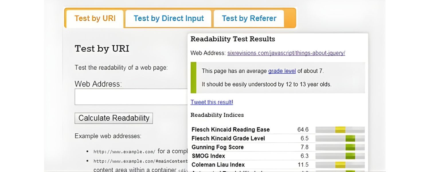 Content Relevance and Readability