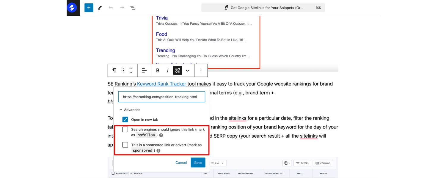 crawl nofollow links