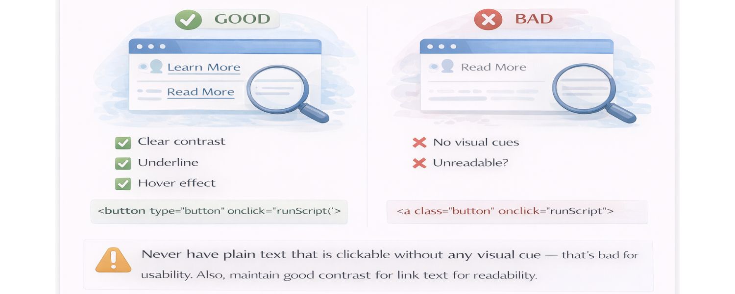 Ensure Links Are Visible and Stand Out