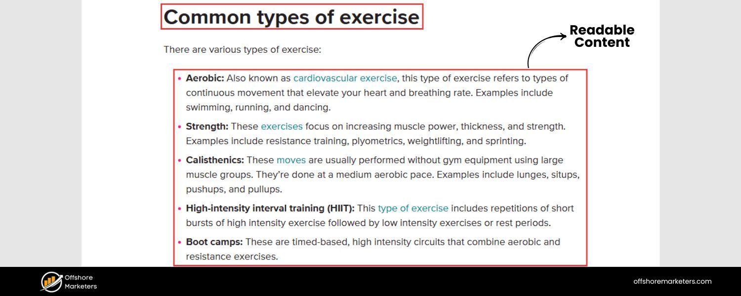 Keep content natural and readable