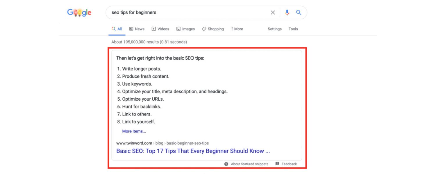 Optimize for Featured Snippets & Voice