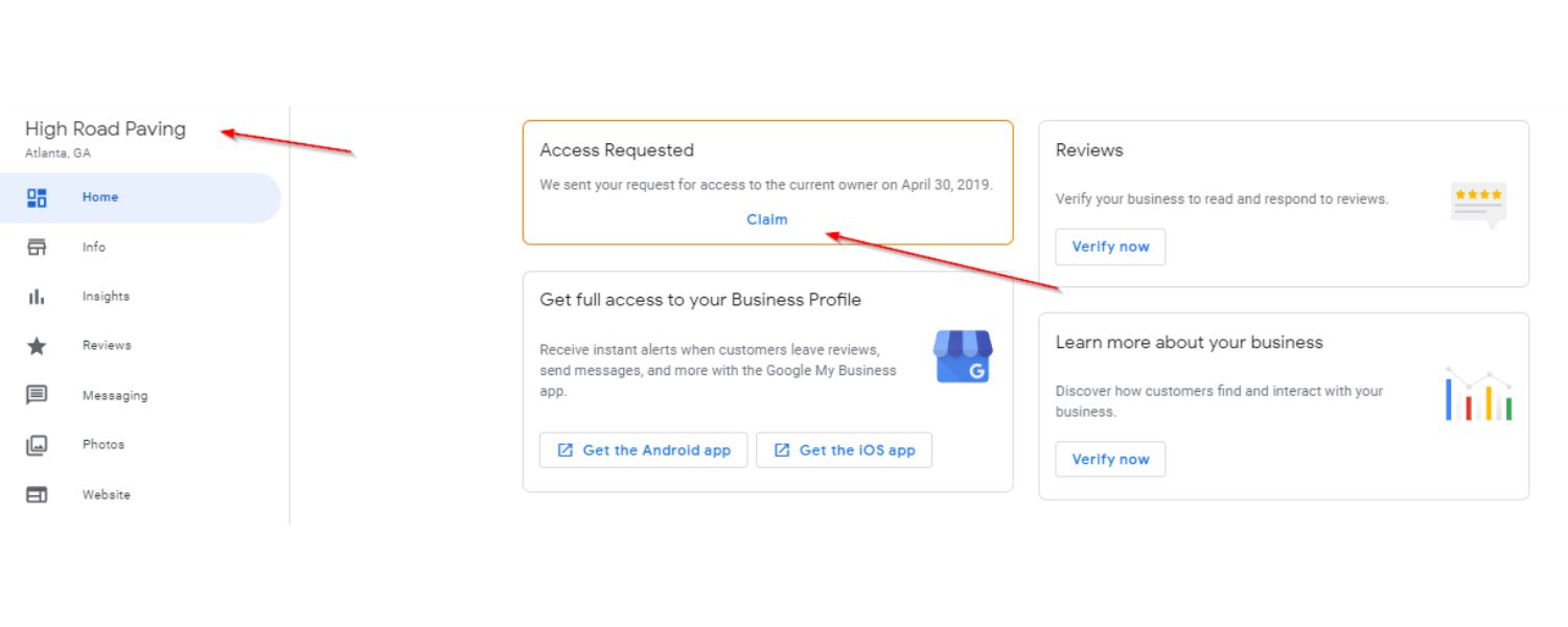 Verify and Claim Listings