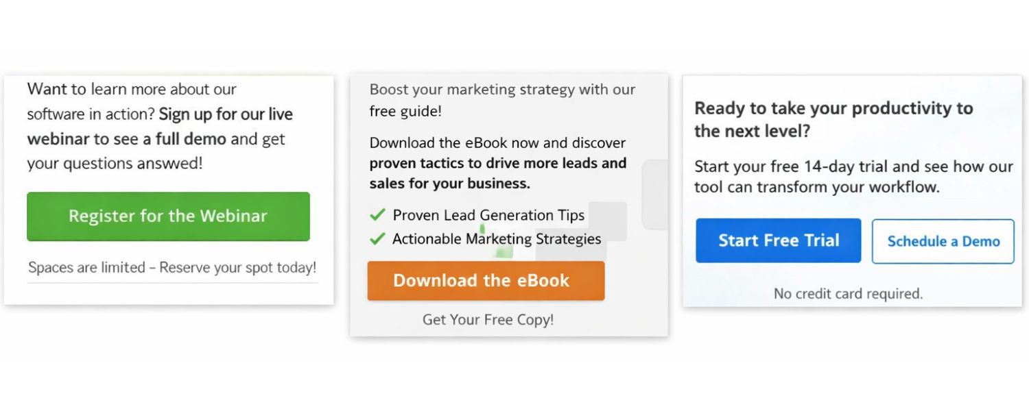 Outline Calls to Action