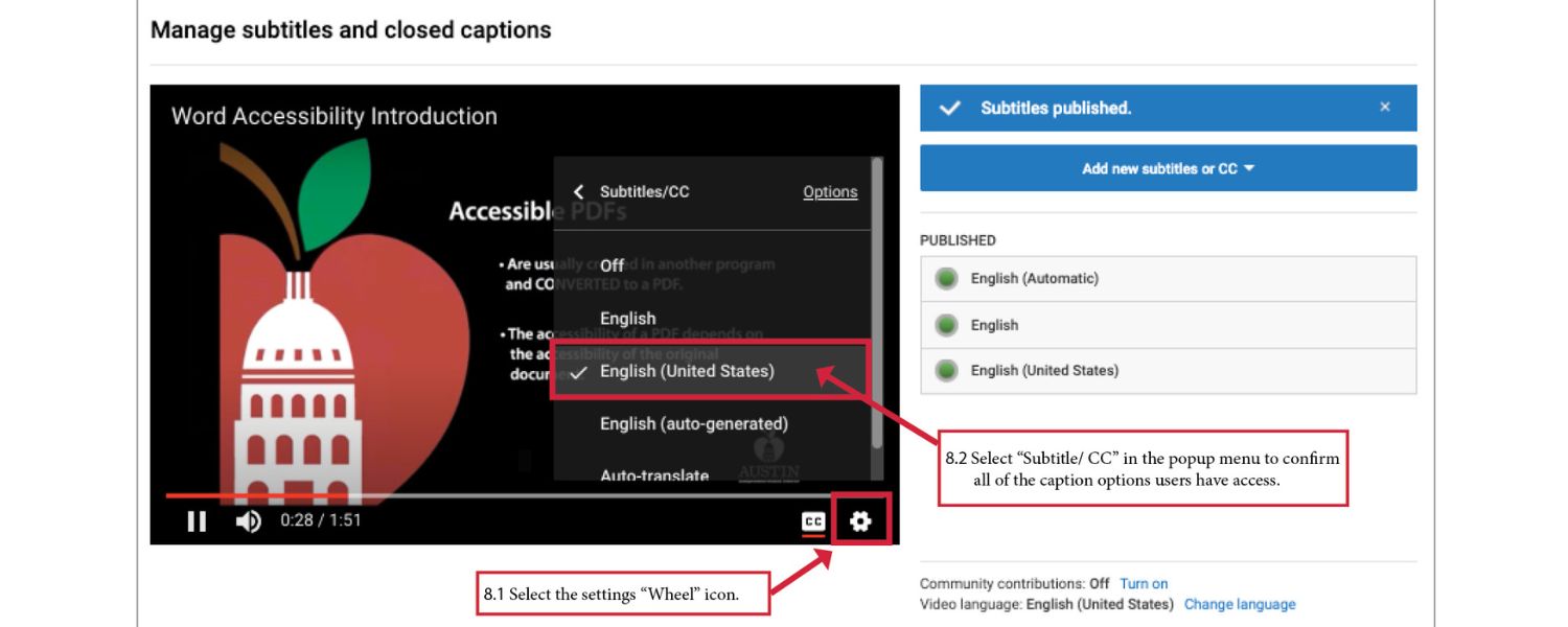Provide Closed Captions and Transcripts