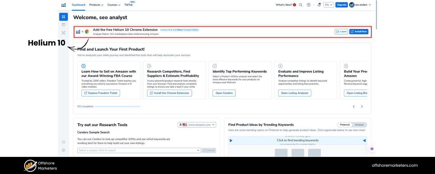 Amazon Autocomplete & Helium 10 (for Amazon sellers)