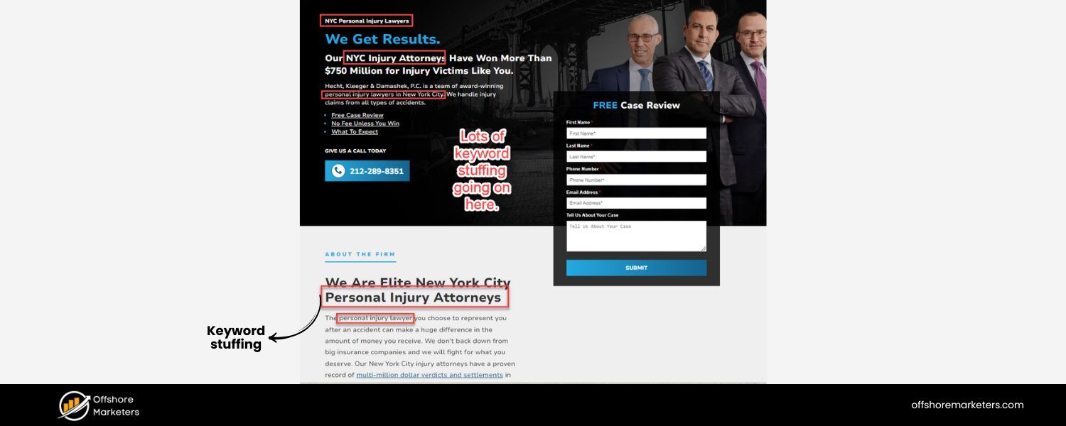Avoid Keyword Stuffing 