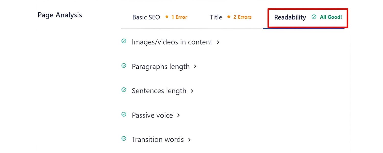 Header Structure and Readability