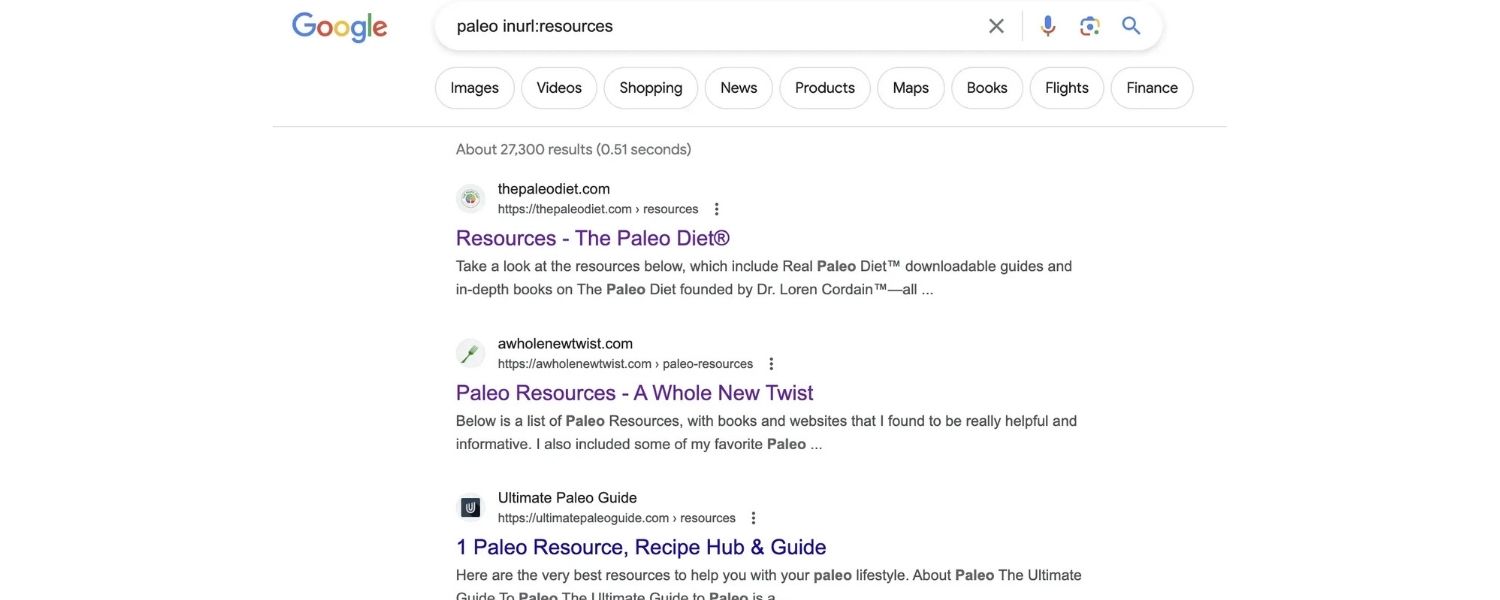 Search Resource Pages in Your Niche