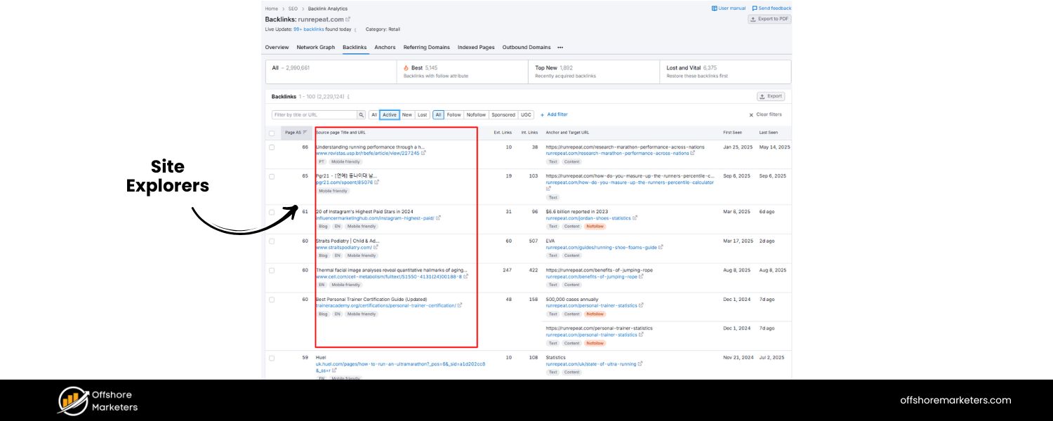 Content and Site Explorers