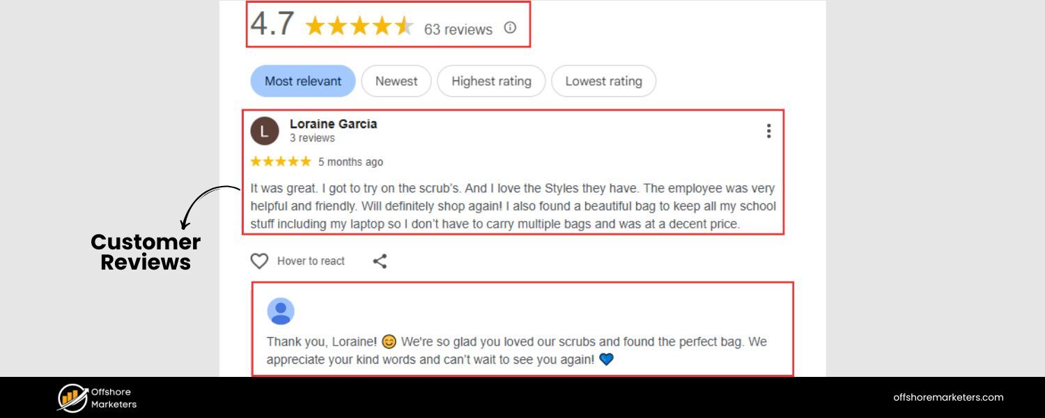 Feature Customer Reviews and Local Testimonials