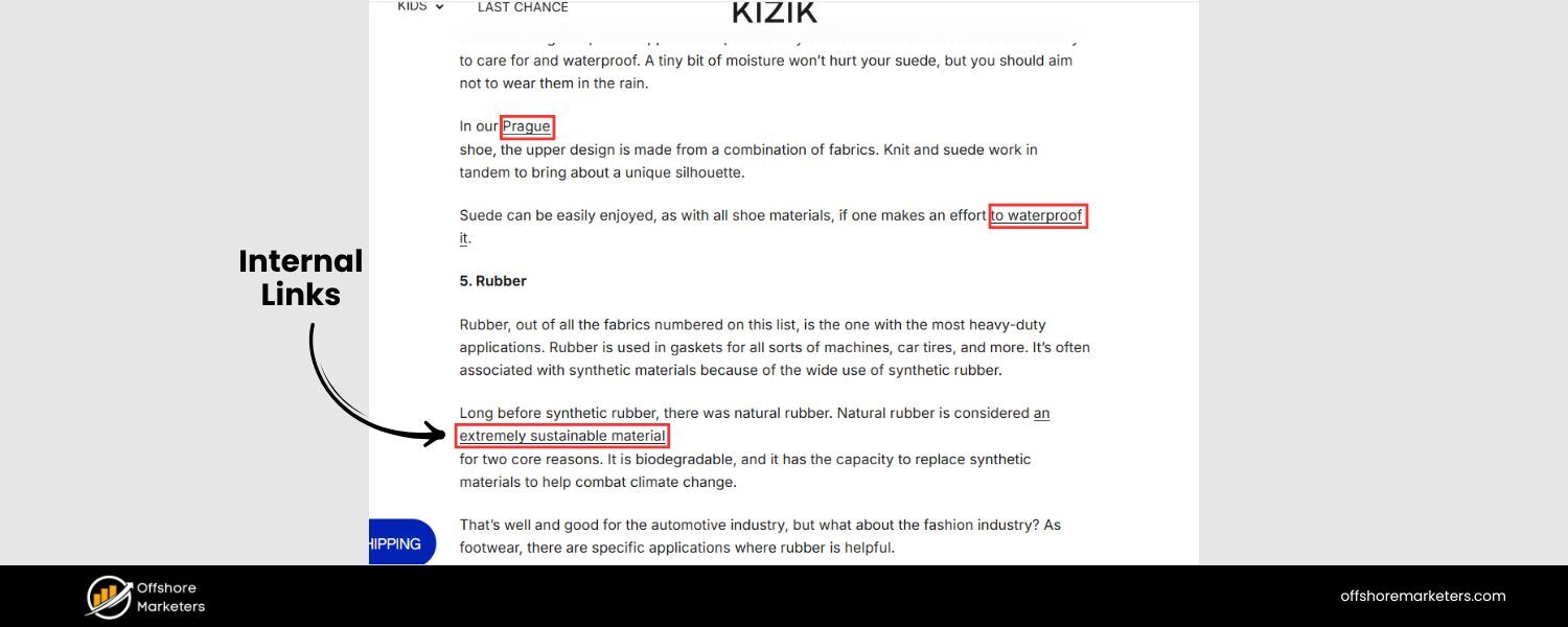 Internal Links Anchor Text