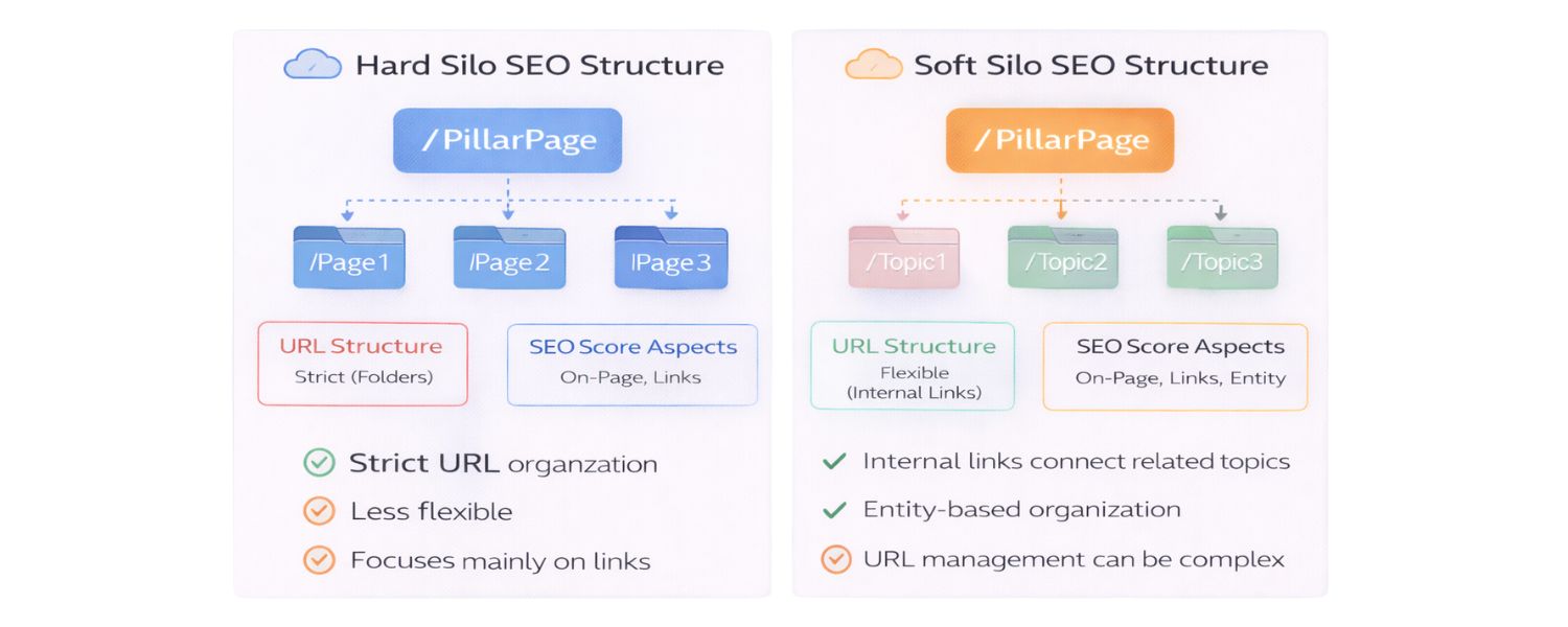 Hard vs. Soft Silo Structures