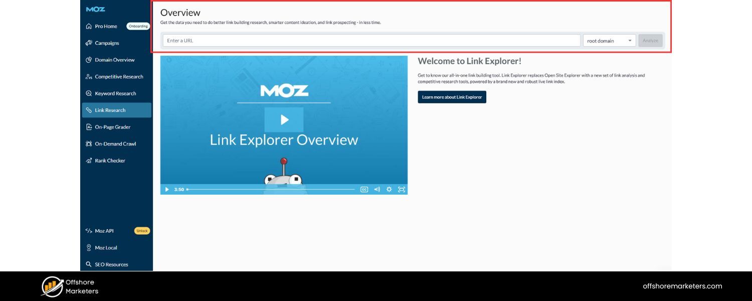 Moz Keyword Explorer