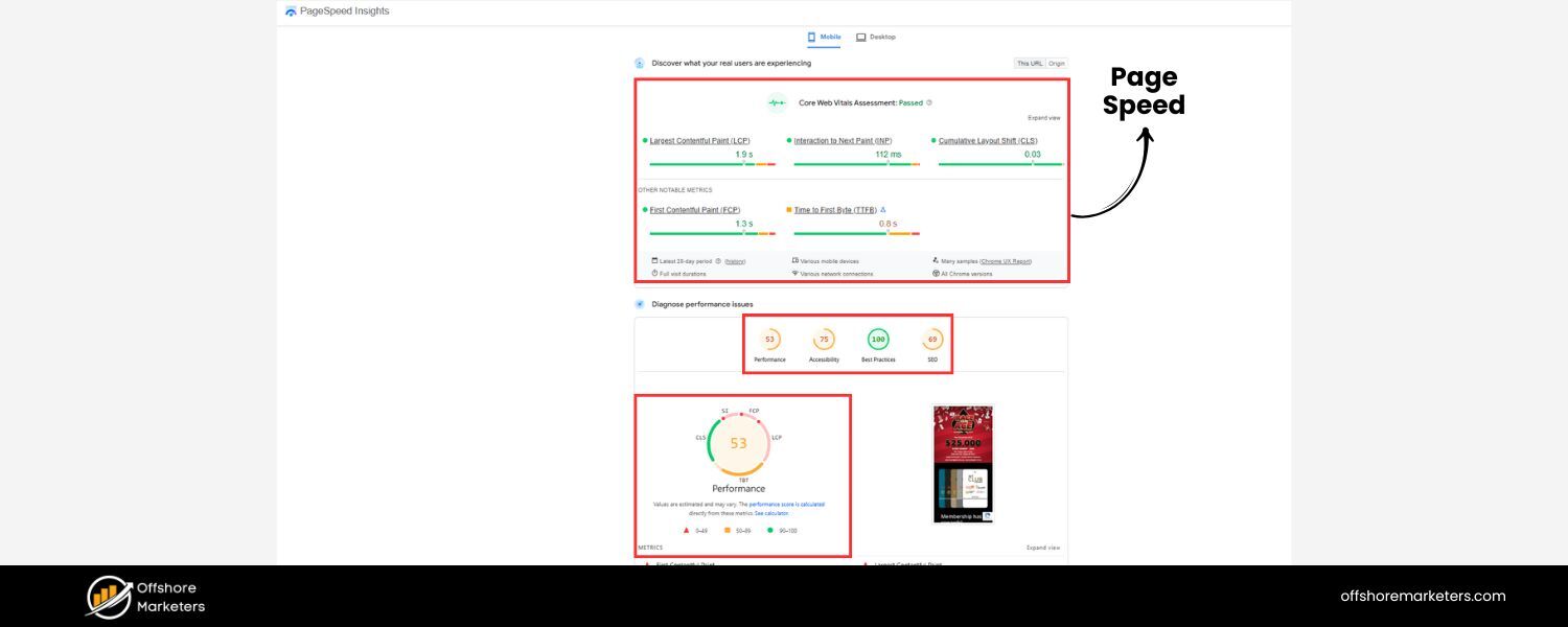 Optimize for Mobile and Page Speed