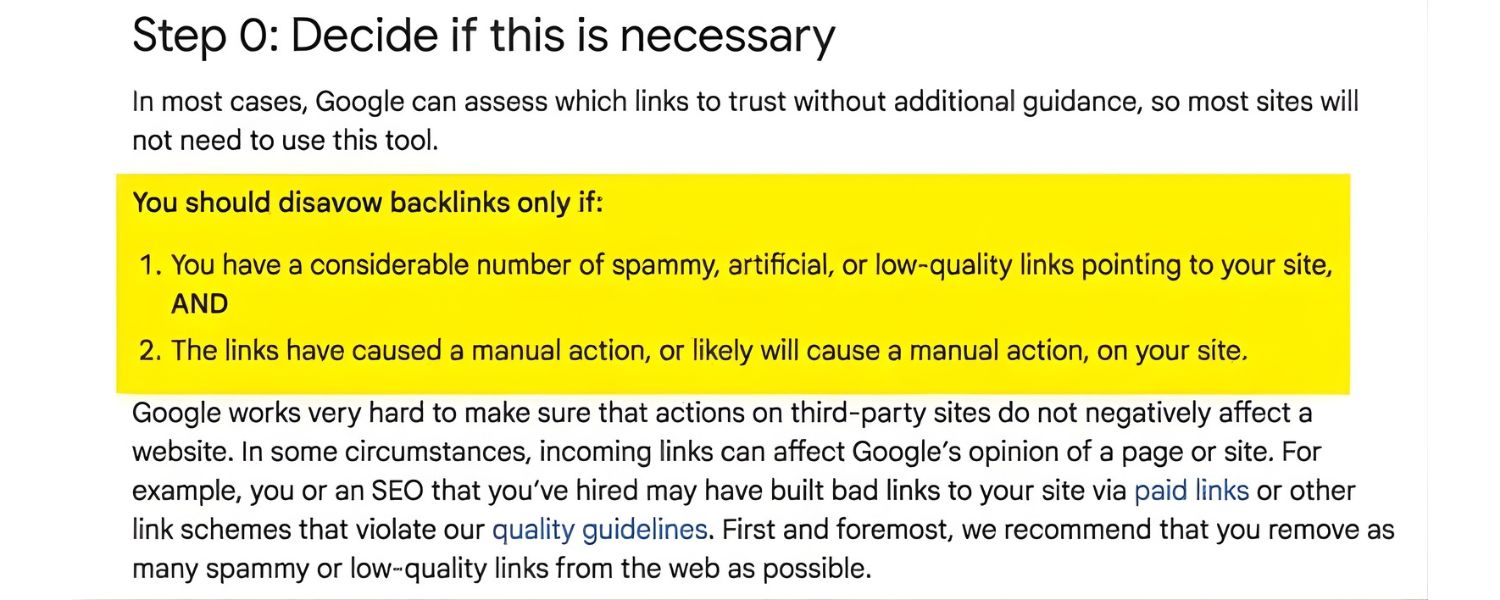 Risks of Unnecessary Disavowing