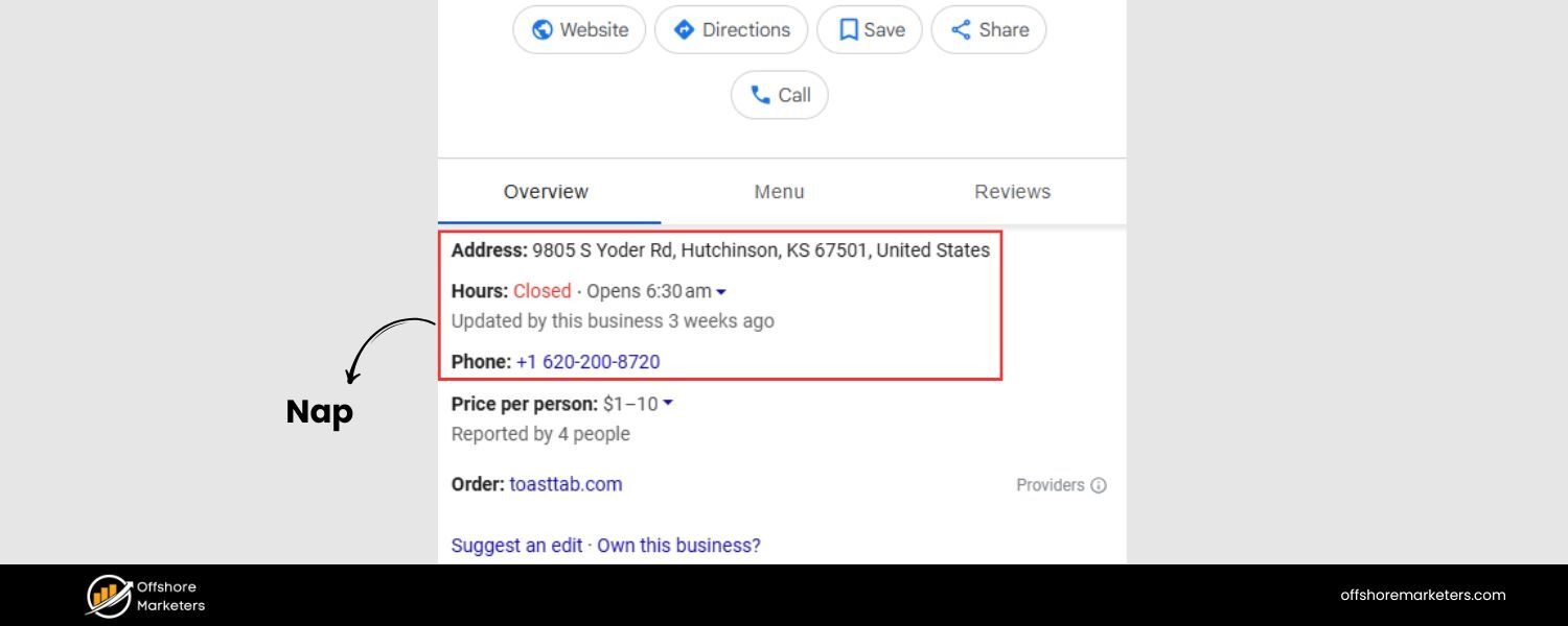 Showcase Essential Business Details (NAP, Hours, Directions)