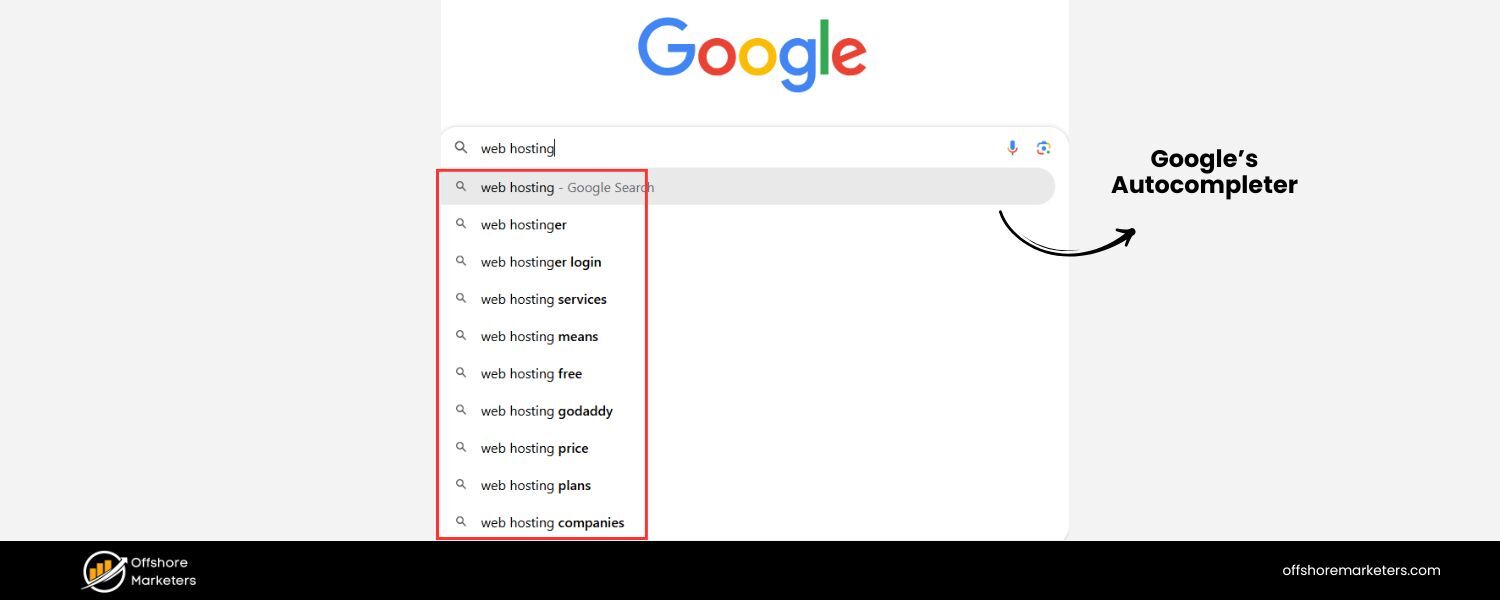 Use Google’s Autocomplete and Related Searches