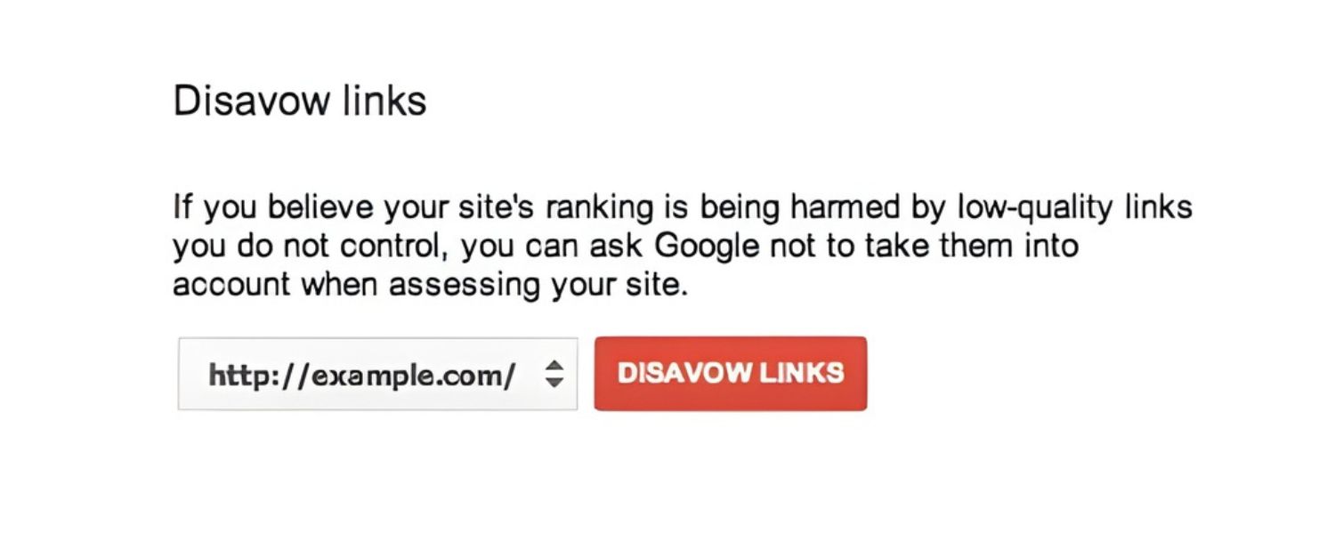 Disavow Backlinks